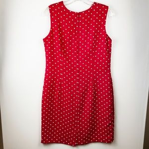 Sag Harbot Sleeveless Polka Dot Dress W 12